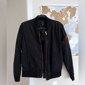 F21 Black Bomber Jacket